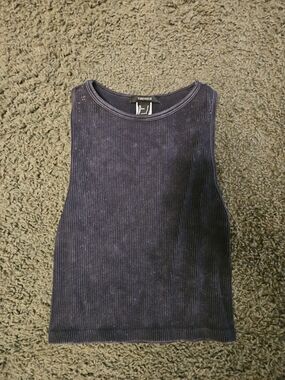 Forever 21 Navy Ribbed Sleeveless Tank